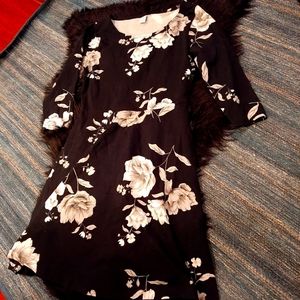 Old Navy Black Floral Dress